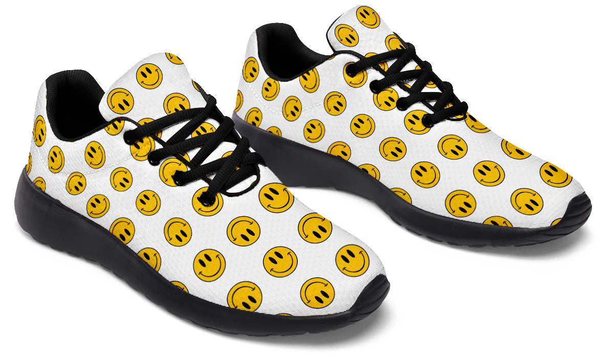 Smiley Pattern Sneakers - Sports Running Shoes – CustomKiks.com