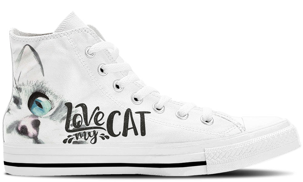 white cat shoes