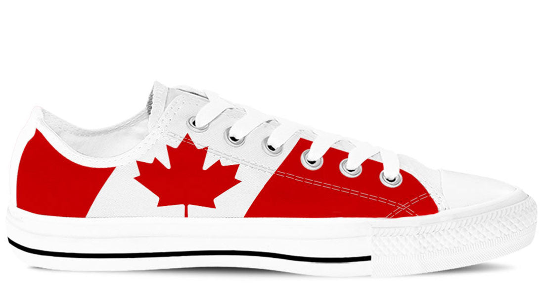 Canadian Flag Sneakers - Low Top Custom 