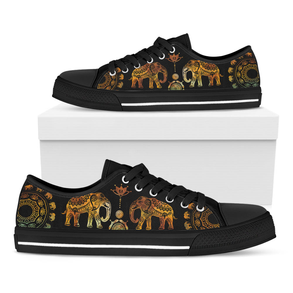 Ethnic Elephant Design Sneakers | Low 