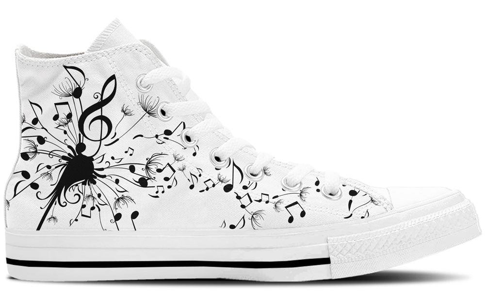 Music Lovers Design Shoes - High Tops Custom Canvas sneakers ...