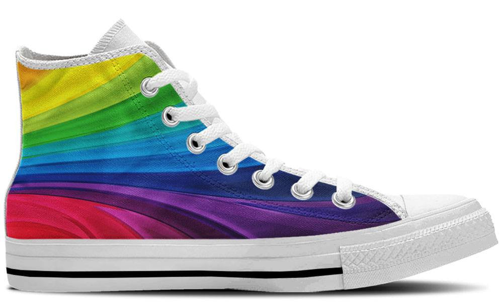 Rainbow White High Top