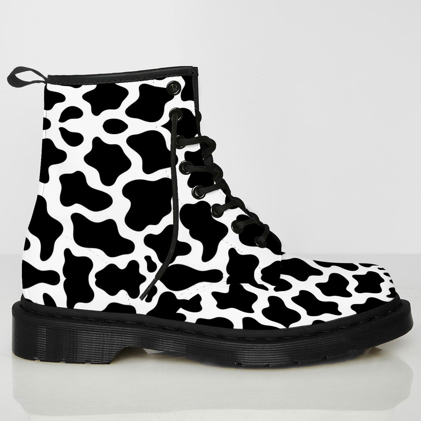 Cow Print Boots - Animal Print Leather 