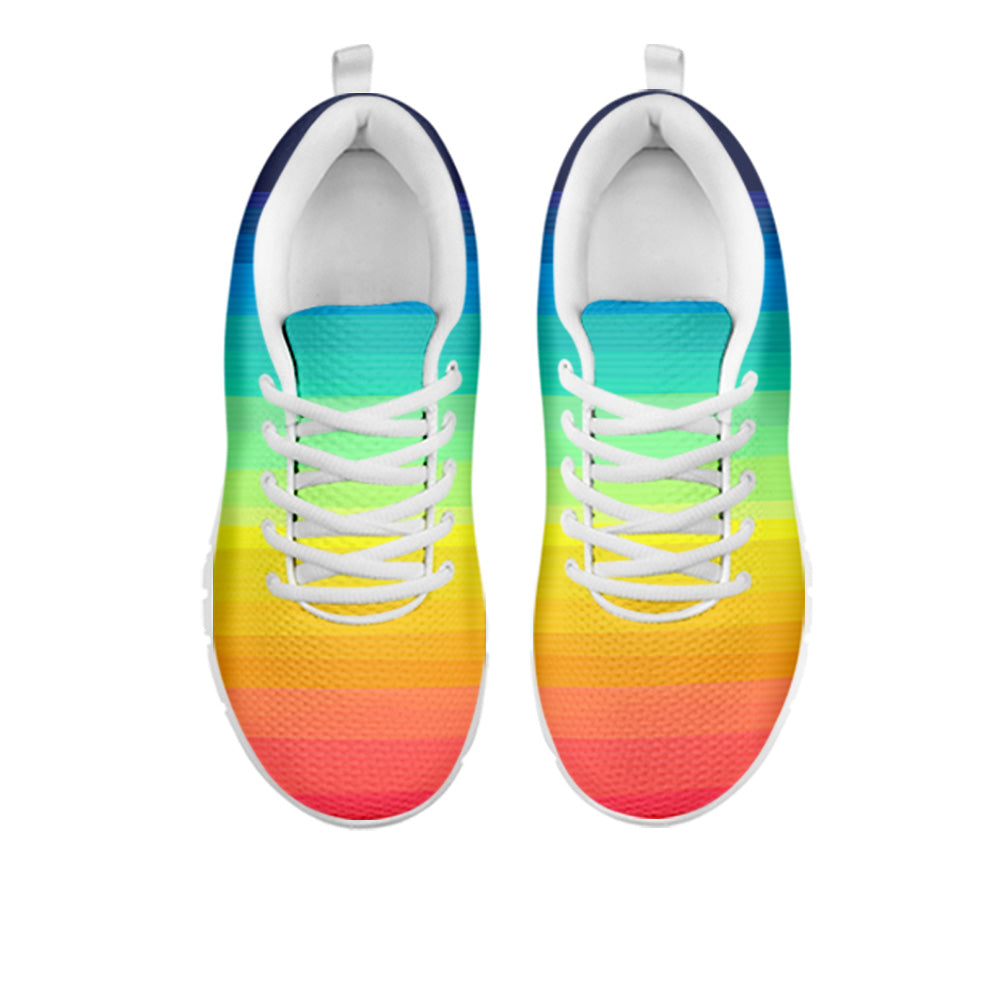 Rainbow Print Colorful Sneakers – CustomKiks.com