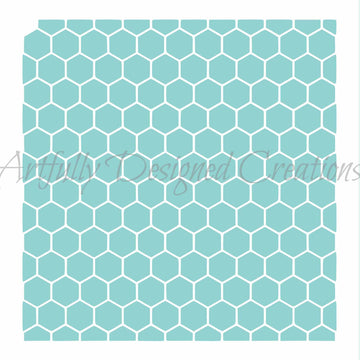 Mini Honeycomb Pattern Cookie Stencil - bakeartstencils