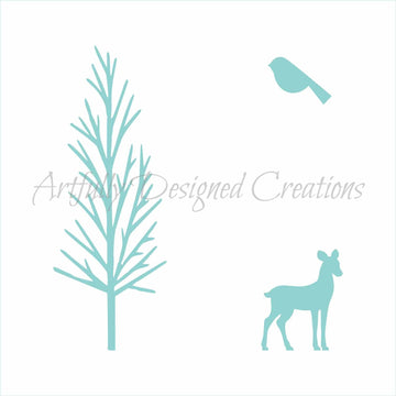 Decorative Christmas Stencils with Deer. Graphic by Светлана Зиновьева ·  Creative Fabrica