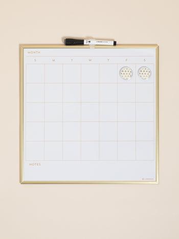 Acrylic Monthly Dry Erase Calendar, 16 x 16