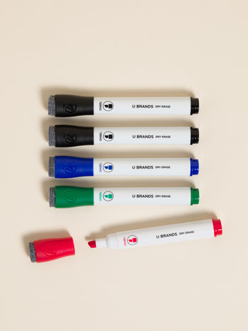 U Brands Bright Rainbow Chalk & Dry Erase Markers - 6 ct