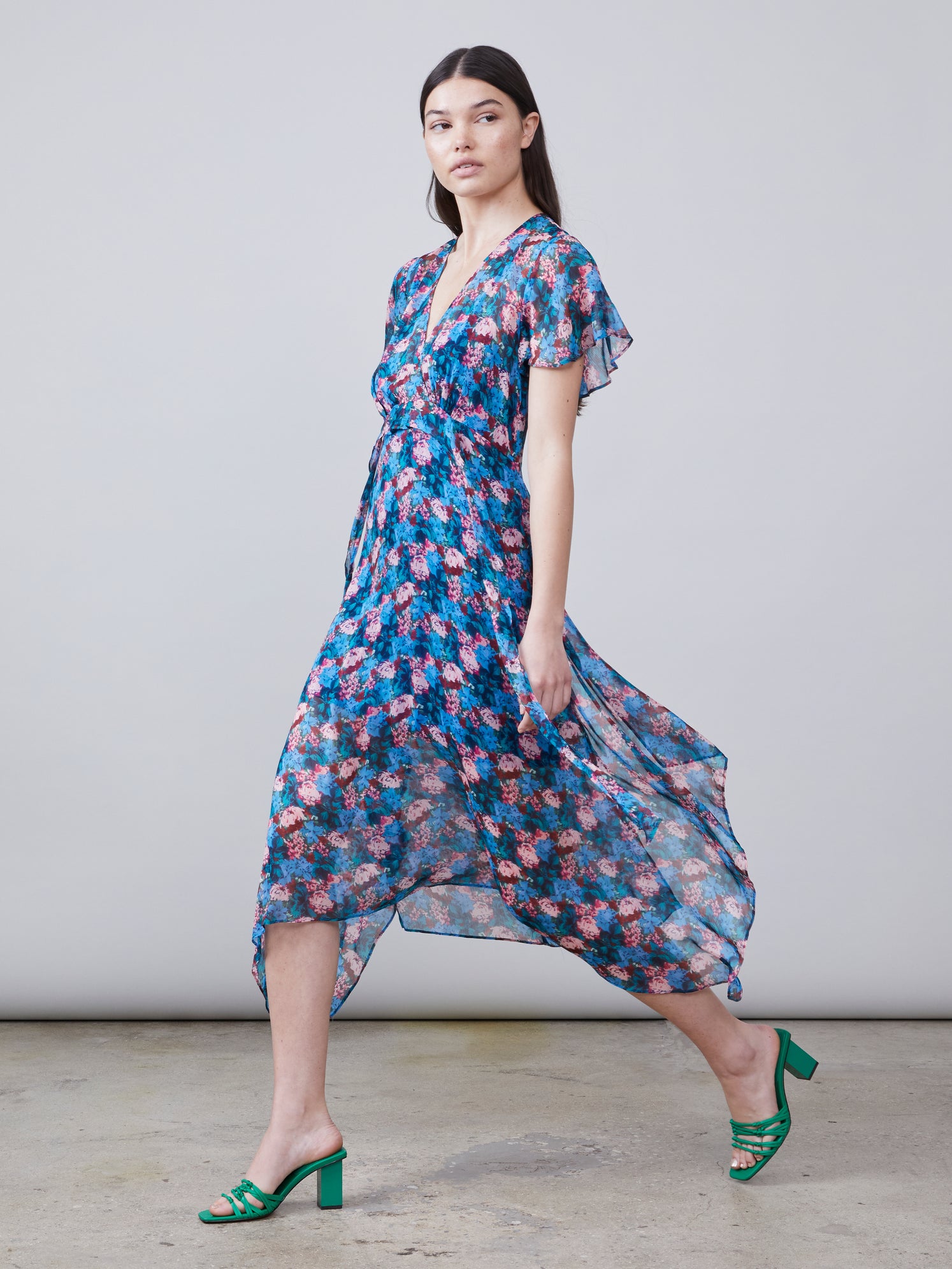 midi hanky hem dress