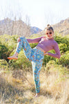 Sunshine Leggings-CLOTHING / PANTS-Sunshine (THA)-V+S Art Deco-Aqua-The Outpost NZ