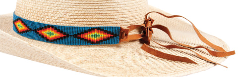 Suede Tie Closure Sunbody Hat Band