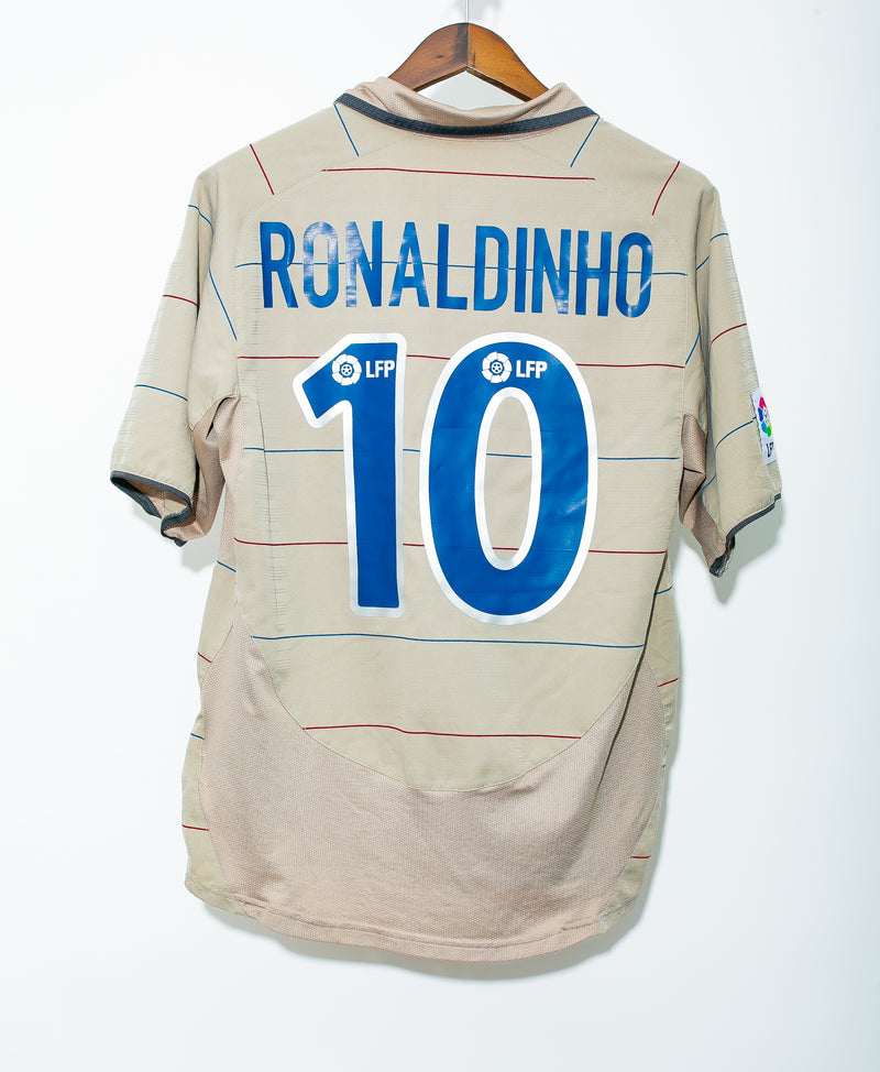 2004-05 Barcelona Third Shirt #10 RONALDINHO (Very Good) M