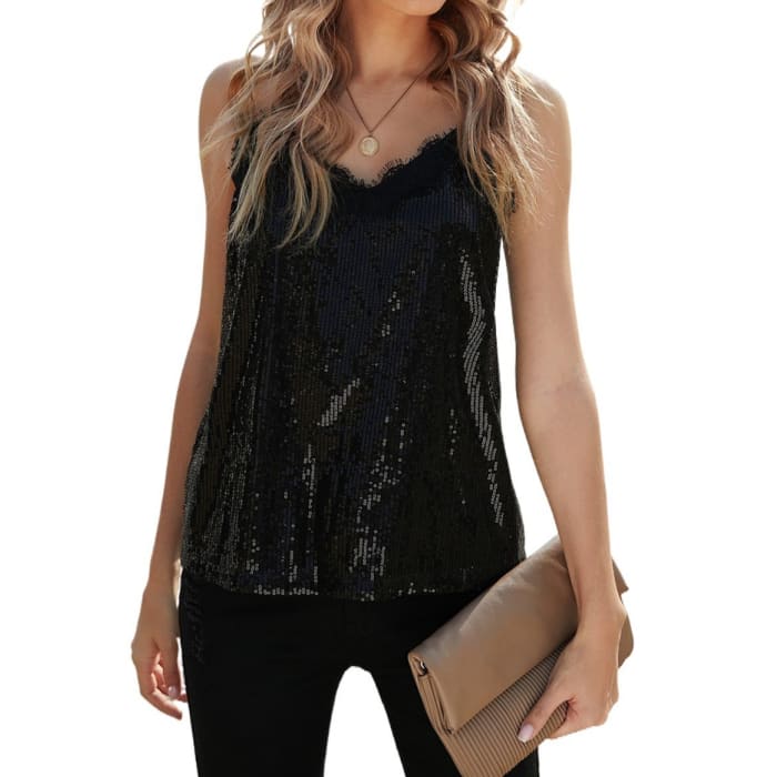 I'm Tempted Black Sequin Top curated on LTK