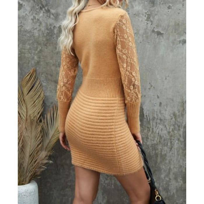 Cozy Camel Sweater Dress🍁🍂👢, Date Night Outfit