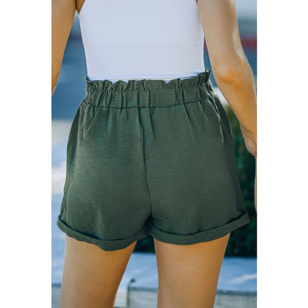 PAPERBAG WAIST SHORT - BLACK (ONLINE ONLY) - White Cherry Boutique