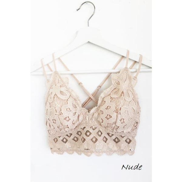 The Curated Closet - Blue High Neck Lace Bra