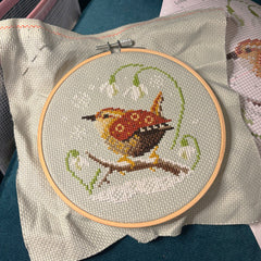 stitched Wren in progress