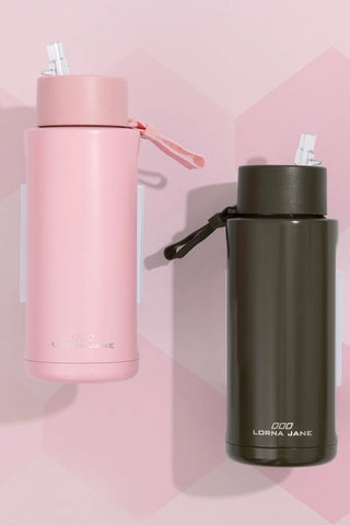 Lorna Jane Essential Insulated Water Bottle | Luxury Green and Cottton Candy