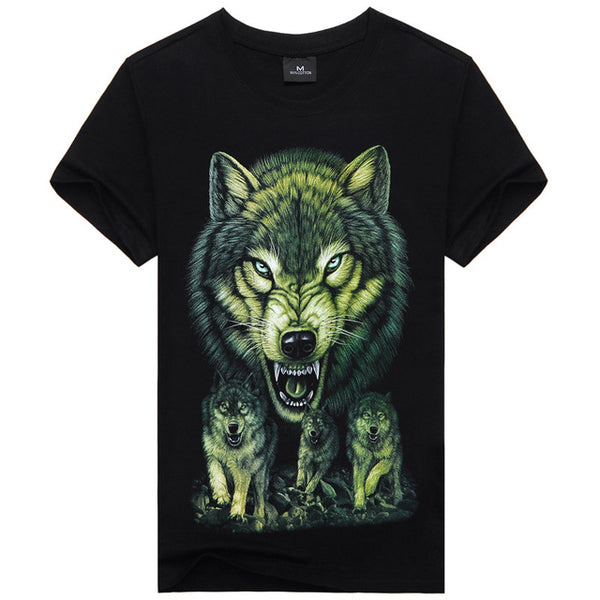 Hot Sale Brand New Fashion Summer Men T-shirt 3d Print Nightmare Tiger Short-Sleeved Casual Tops Tees Men's Plus Size Shirts