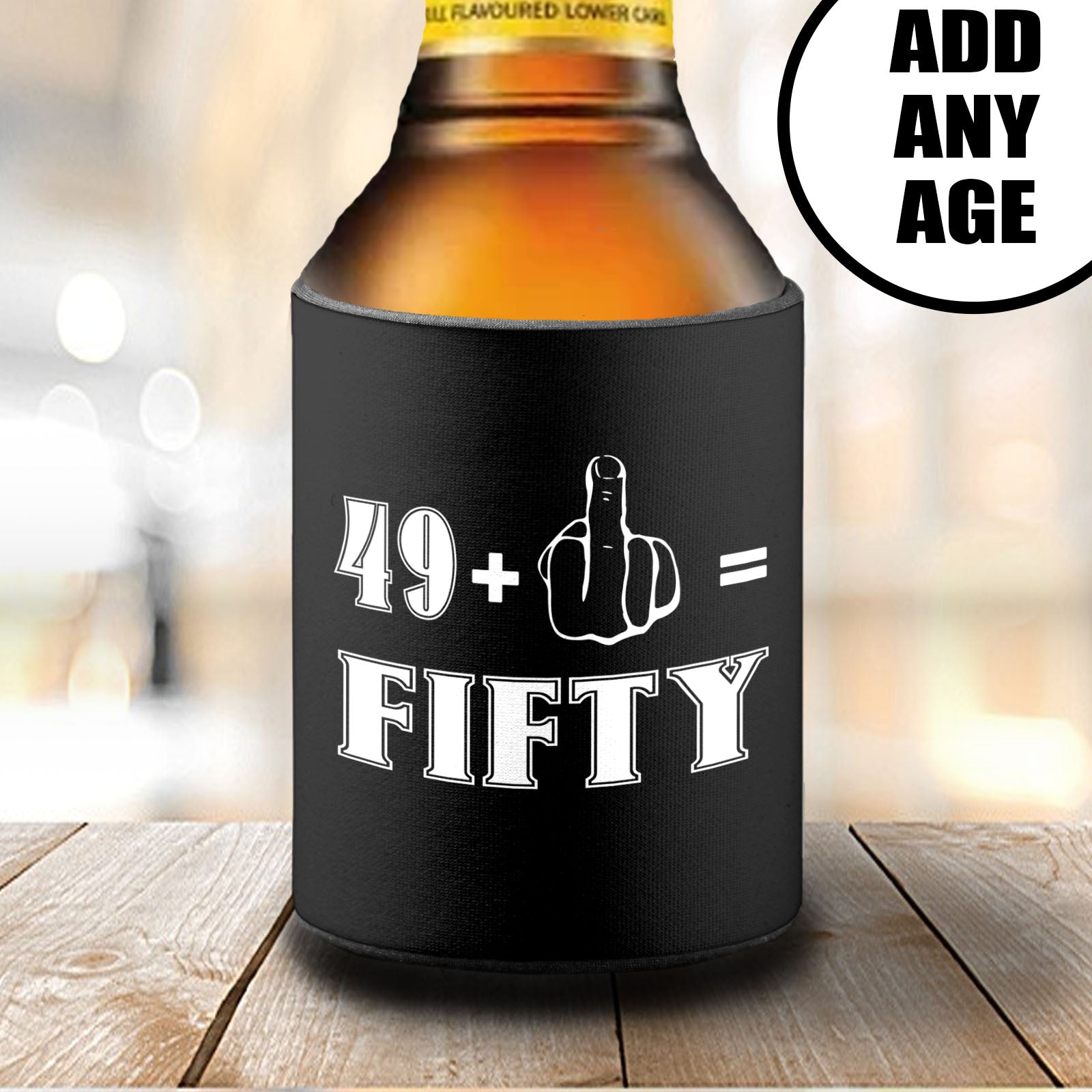 Funny Rude 50th Birthday Stubby Can Cooler Holder Gift