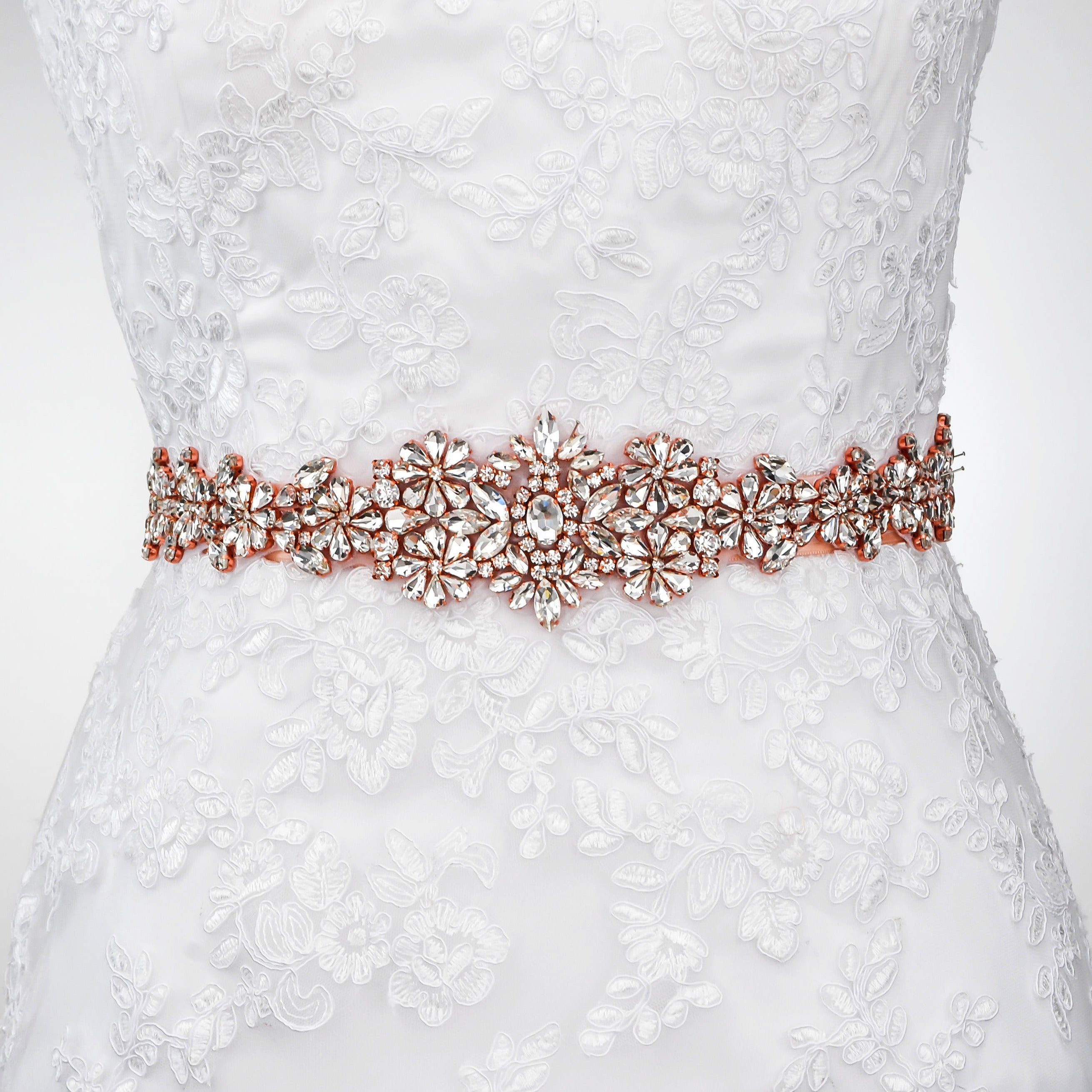rose gold belts for bridesmaid dresses