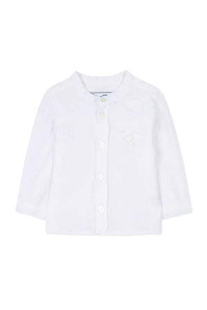 TAR White Baby Long Sleeve Linen Shirt - The Red Balloon