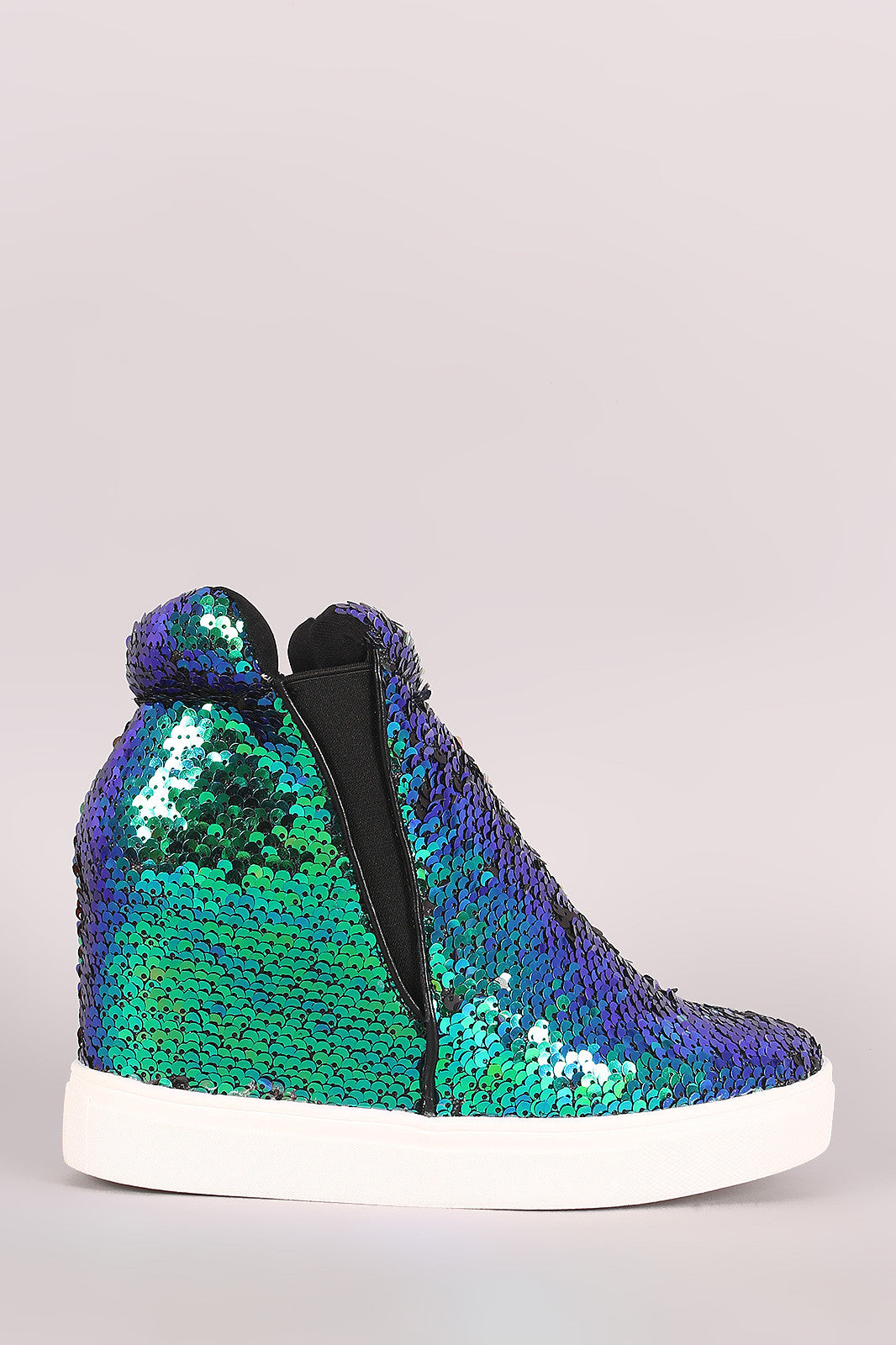 Sequin High Top Wedge Sneaker – style-11128