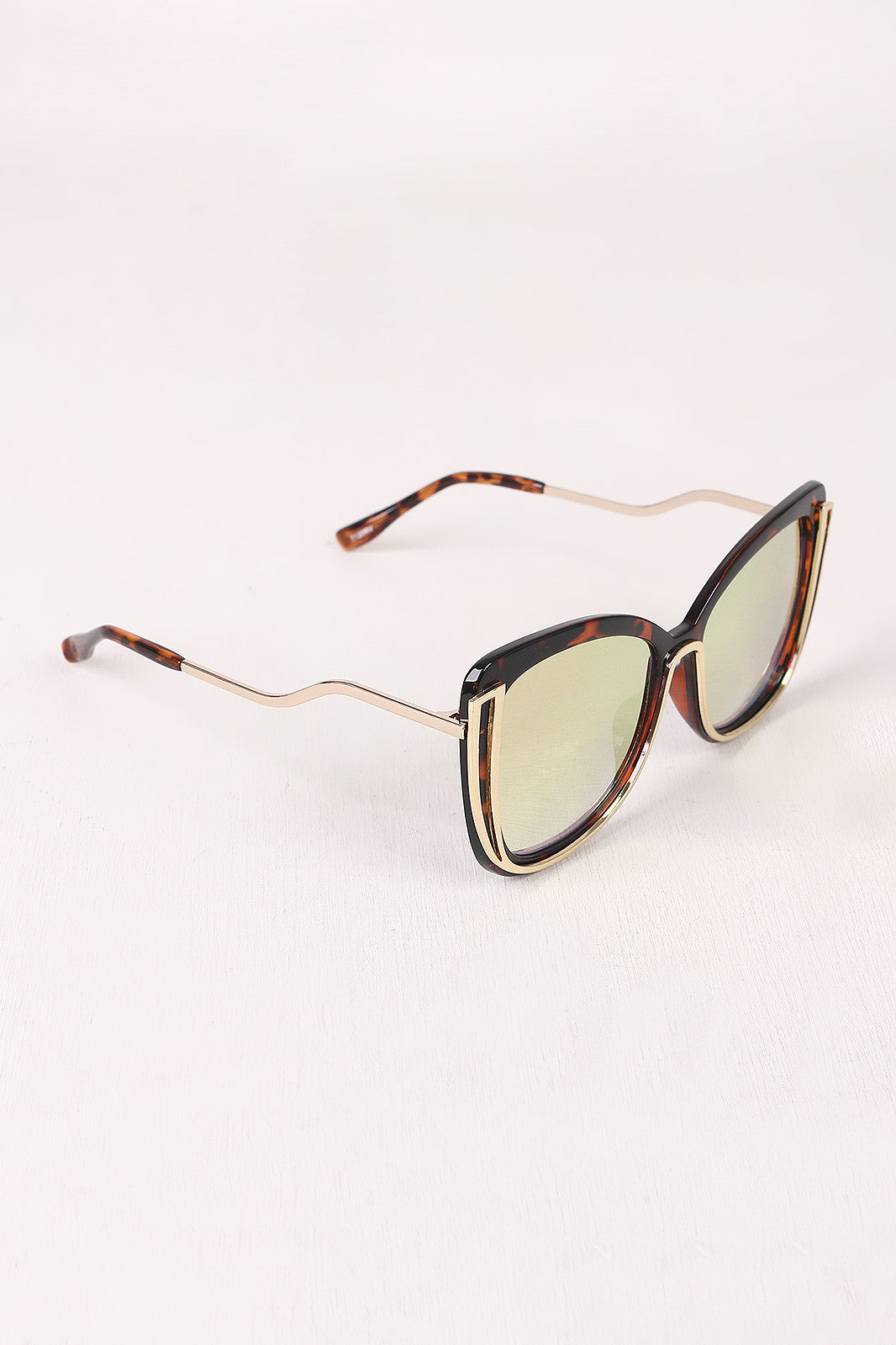 Butterfly Sunglasses Semi Cat Eye Glasses Plastic Frame Clear