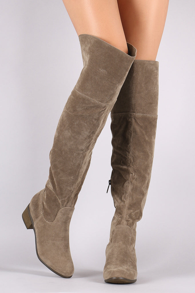 Breckelle Suede Slit Riding Over-The 