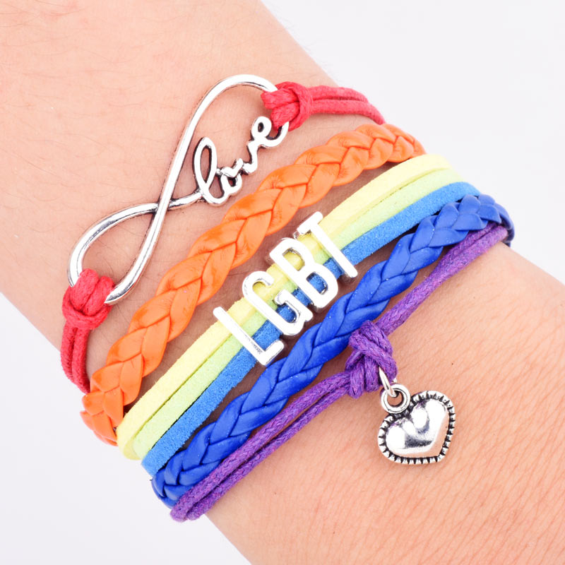 gay pride rainbow bracelet