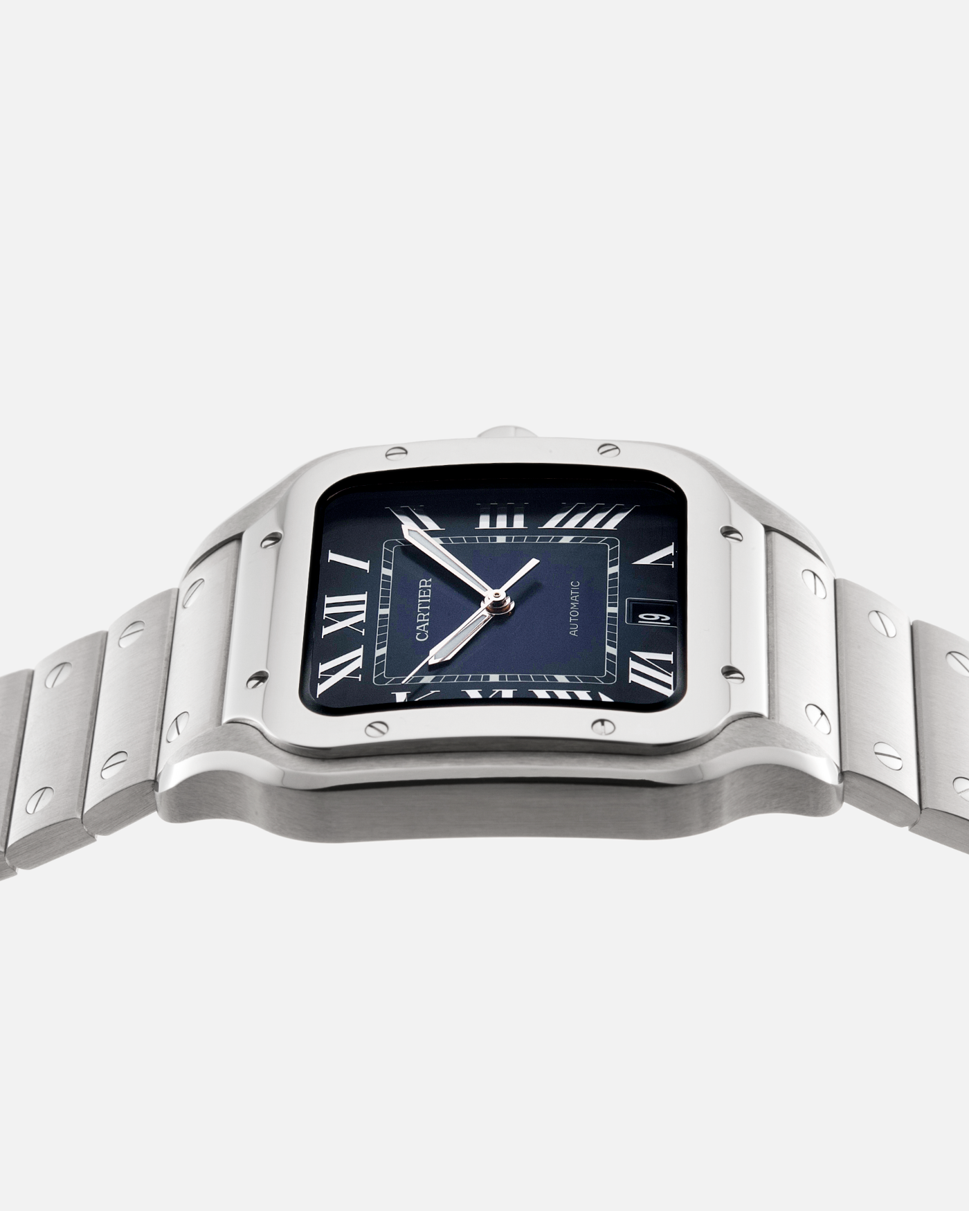 Cartier Santos De Cartier Large Blue Watch  Vintage Timepieces –   Watches