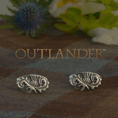 Outlander Thistle Cuff Links by Aurora Jewellery Orkney, Official Outlander Merchandise