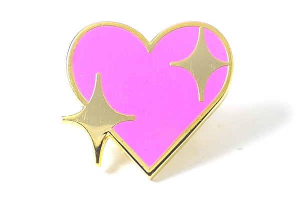 Shiny Heart Emoji Pin – Pins by Ferris