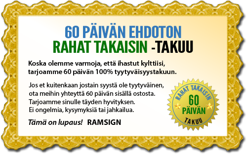 60 päivän rahat takaisin takuu