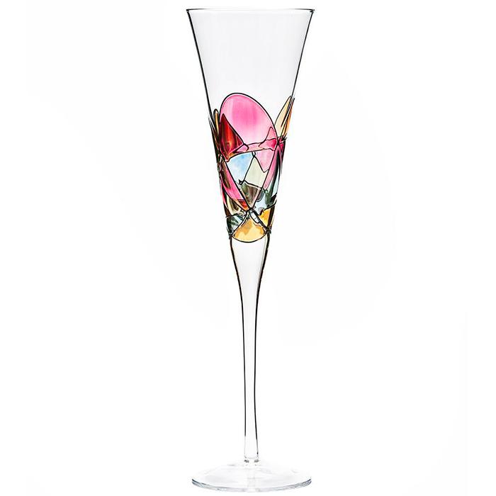 curved champagne glasses