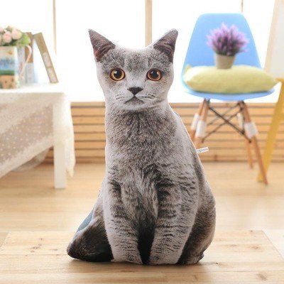 russian blue stuffed cat