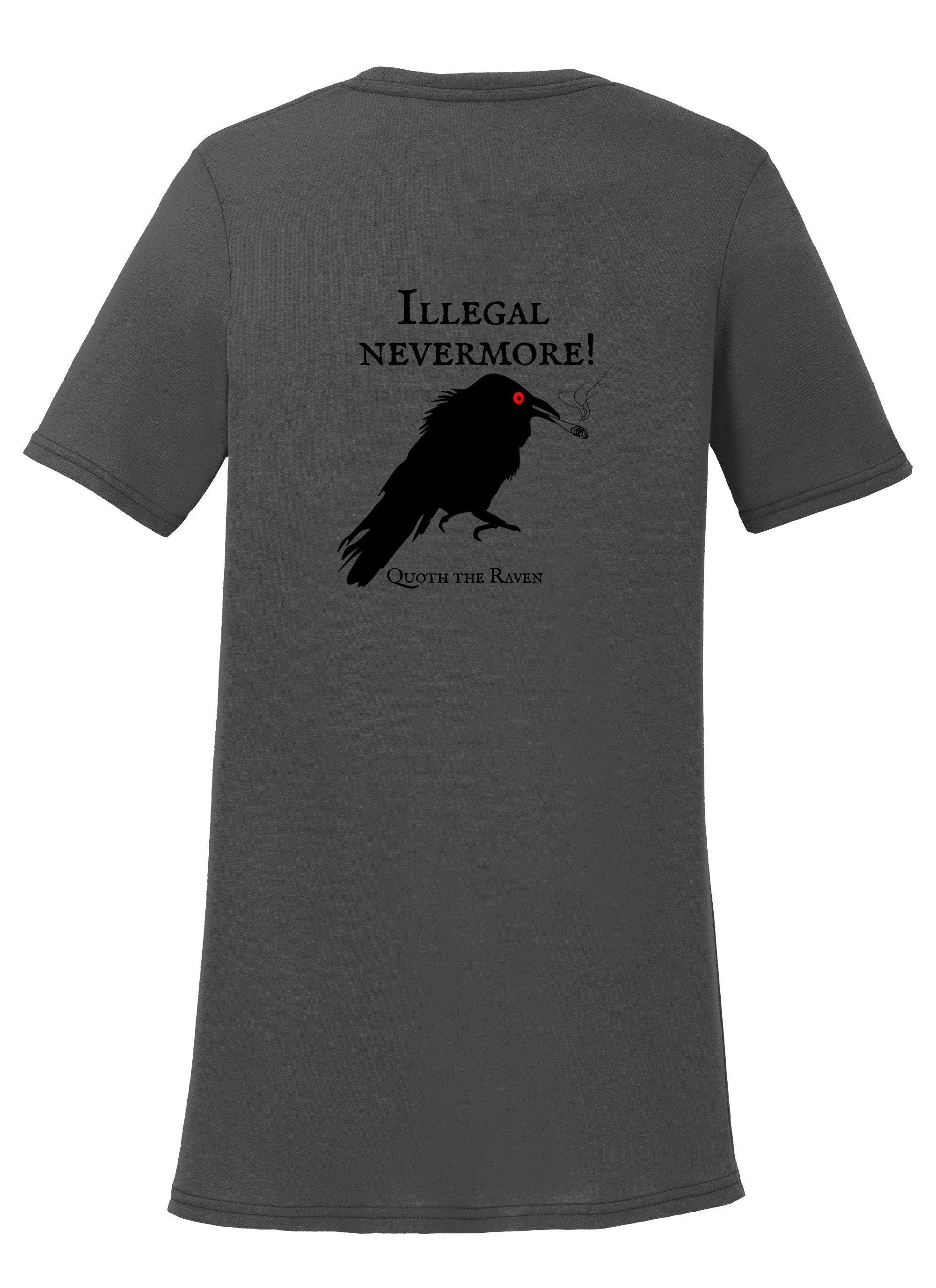 Illegal Nevermore The Raven Womens T Shirt Ebay