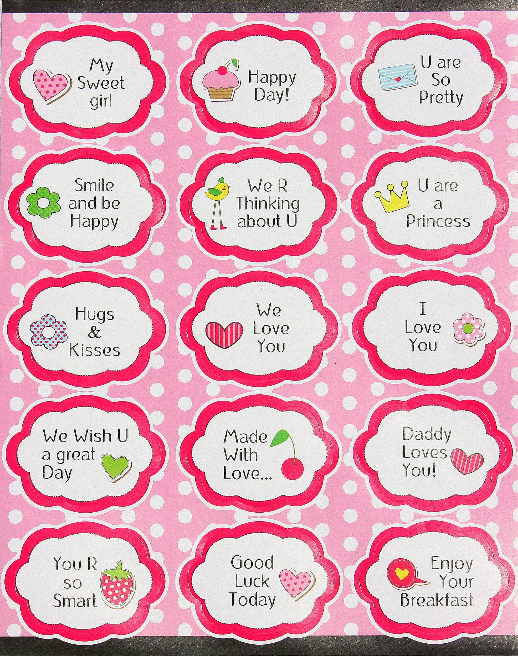 Encouraging Inspirational Positive Quotes Labels "My sweet girl" "Have a Great