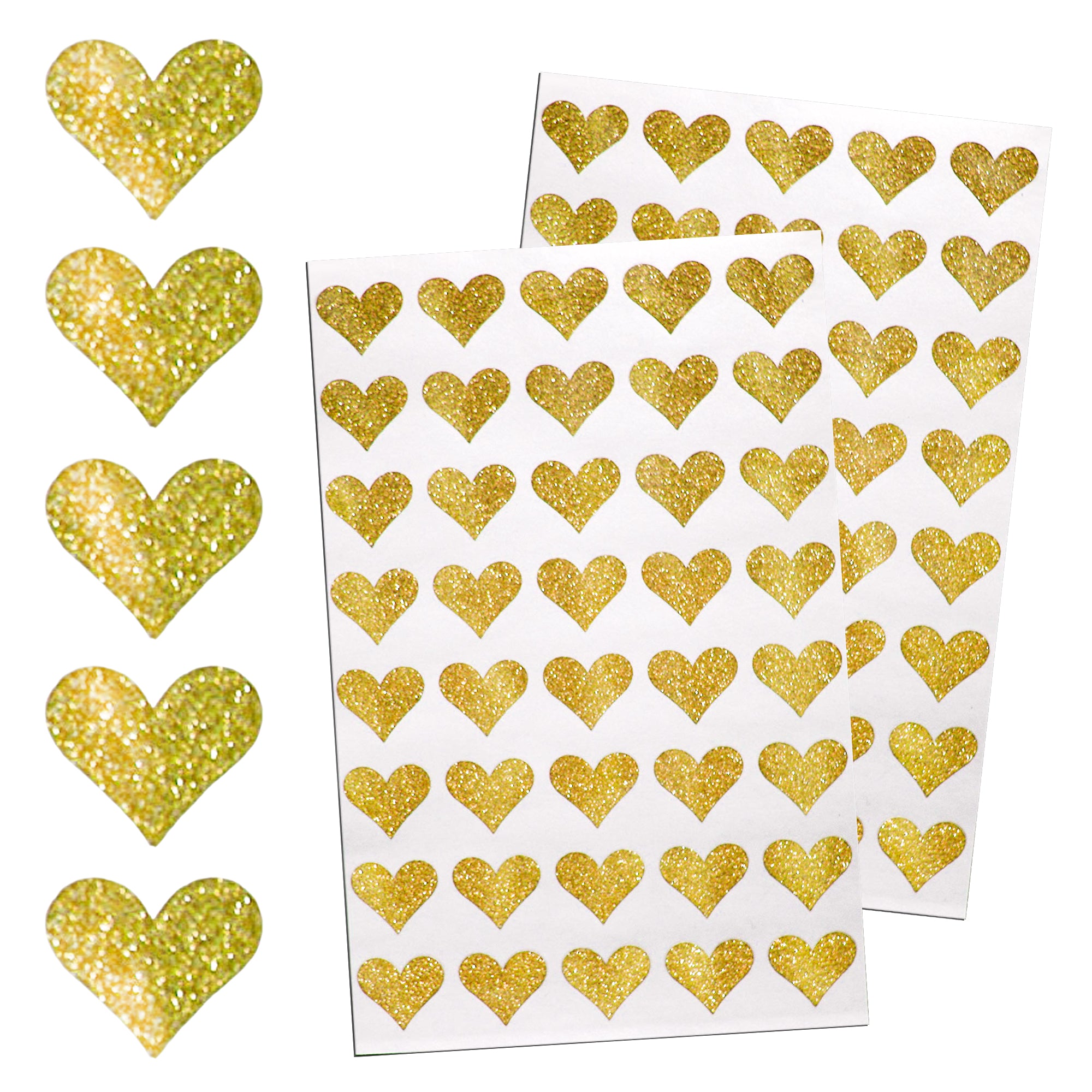 Heart Glitter Stickers 3/4 inch – Royal Green Market