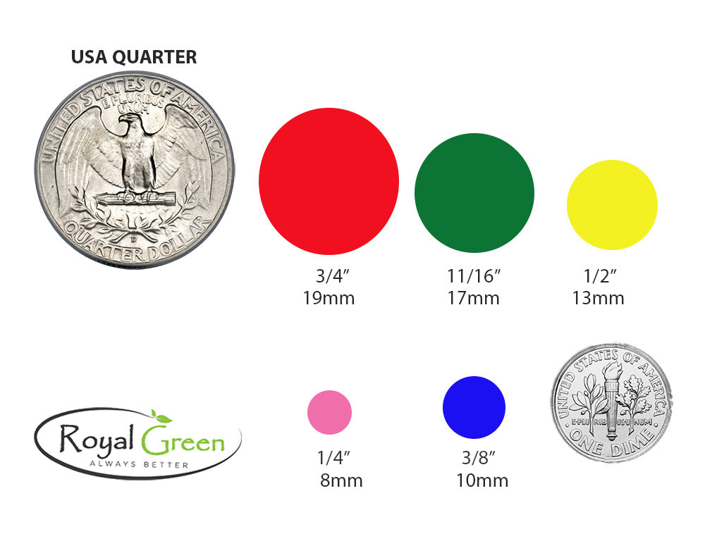 werkgelegenheid hulp in de huishouding Huisje Dot stickers 3/8 inch Metallic colors 10mm – Royal Green Market