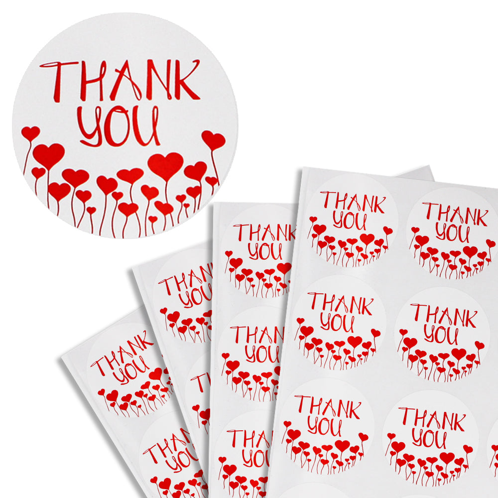 round heart shape 12 inch thank you stickers 38mm royal green market