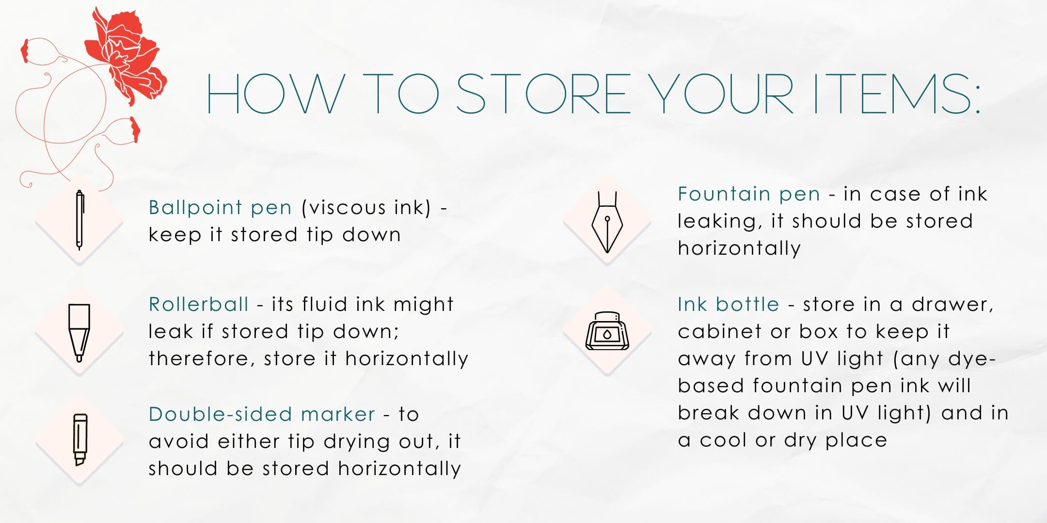 How to store your items