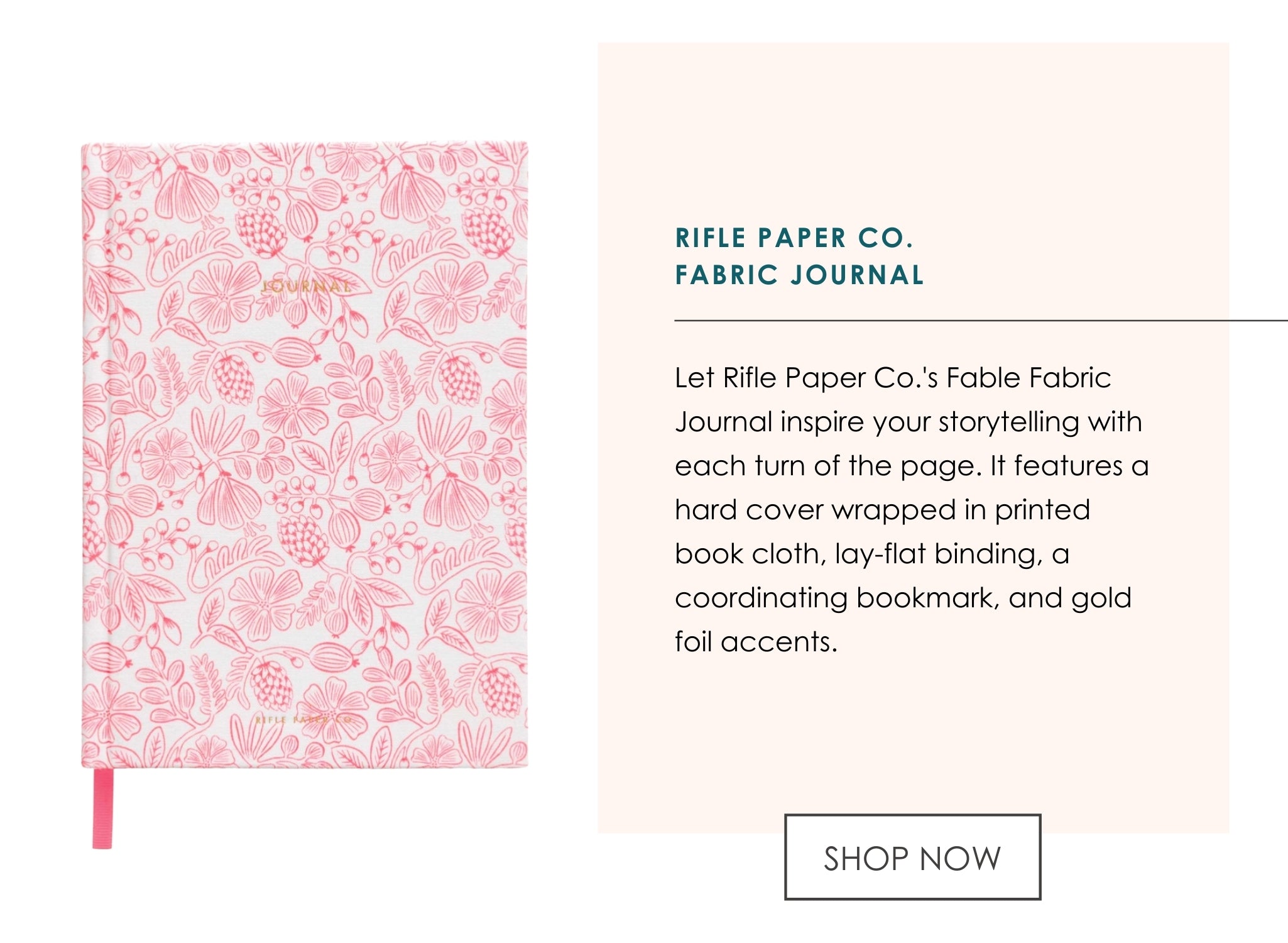 Rifle Paper Co Fabric Journal