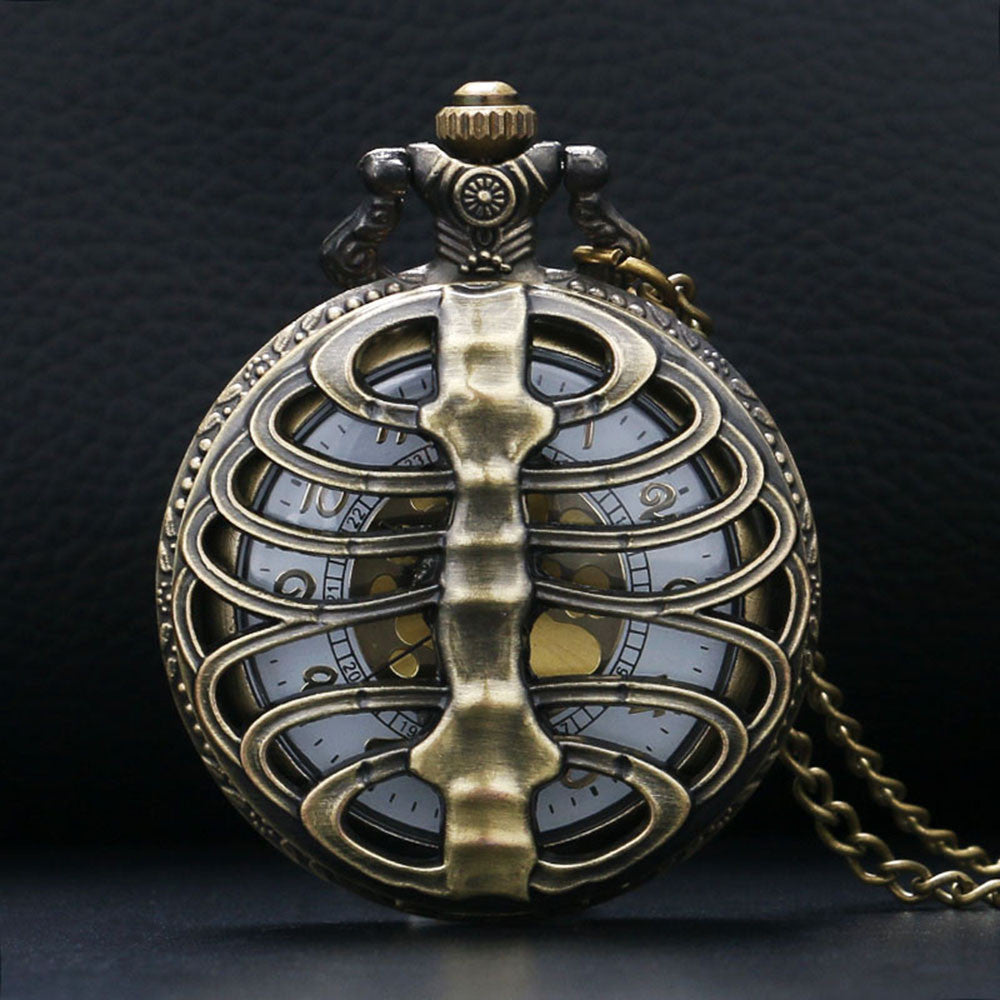 Download 2017 Vintage Steampunk Rib Cage Pocket Watch - GeekyFleeky ...