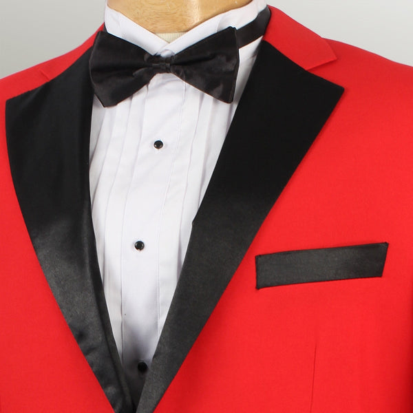 Men's Prom Tuxedo 2 Piece Fancy Lapel In Red 2 Button Design | Men's ...