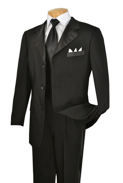 Men's Regular Fit Tuxedo 2 Piece Collection Regular Fit In Black 3 ...