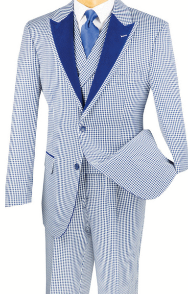 Houndstooth Suit Mens Fashion 8135