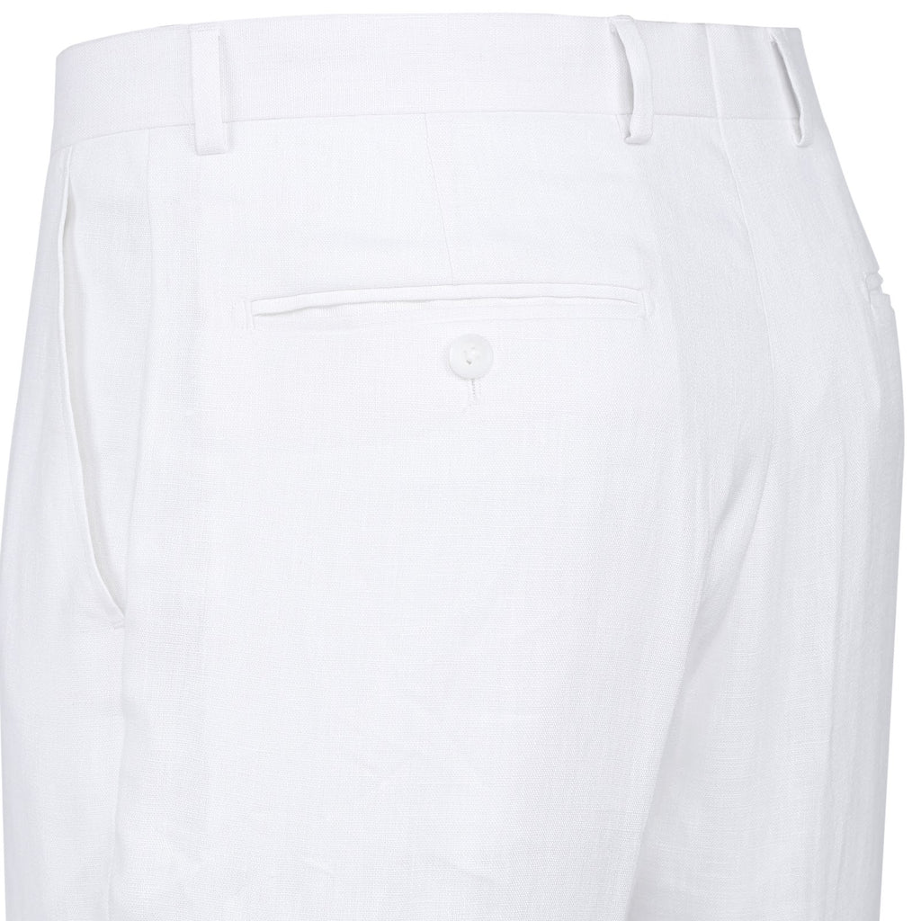 Linen Suit 2 Piece 2 Buttons Regular Fit In White | Men's Fashion
