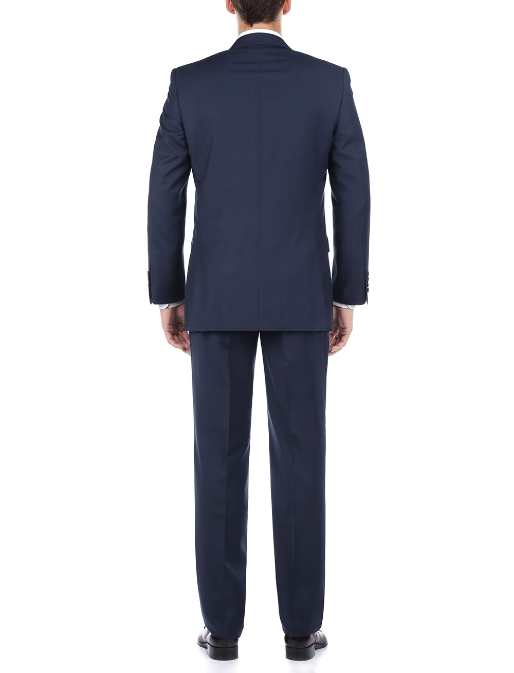 Bevagna Collection - Blue 100% Virgin Wool Regular Fit Pick Stitch 2 ...