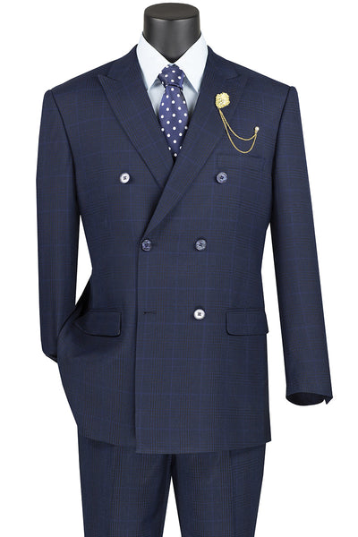 Alexander Collection - Navy Double Breasted 2 Piece Suit Regular Fit ...